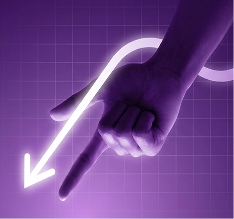 Cost reduction illustrated with a downward arrow