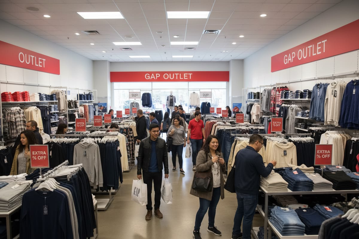 Customers browsing inside a clothing retail store